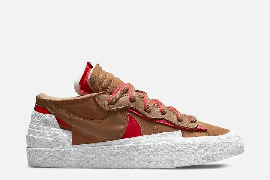 Nike X Sacai Blazer Low (Lt British Tan/University Red-White) - Patta