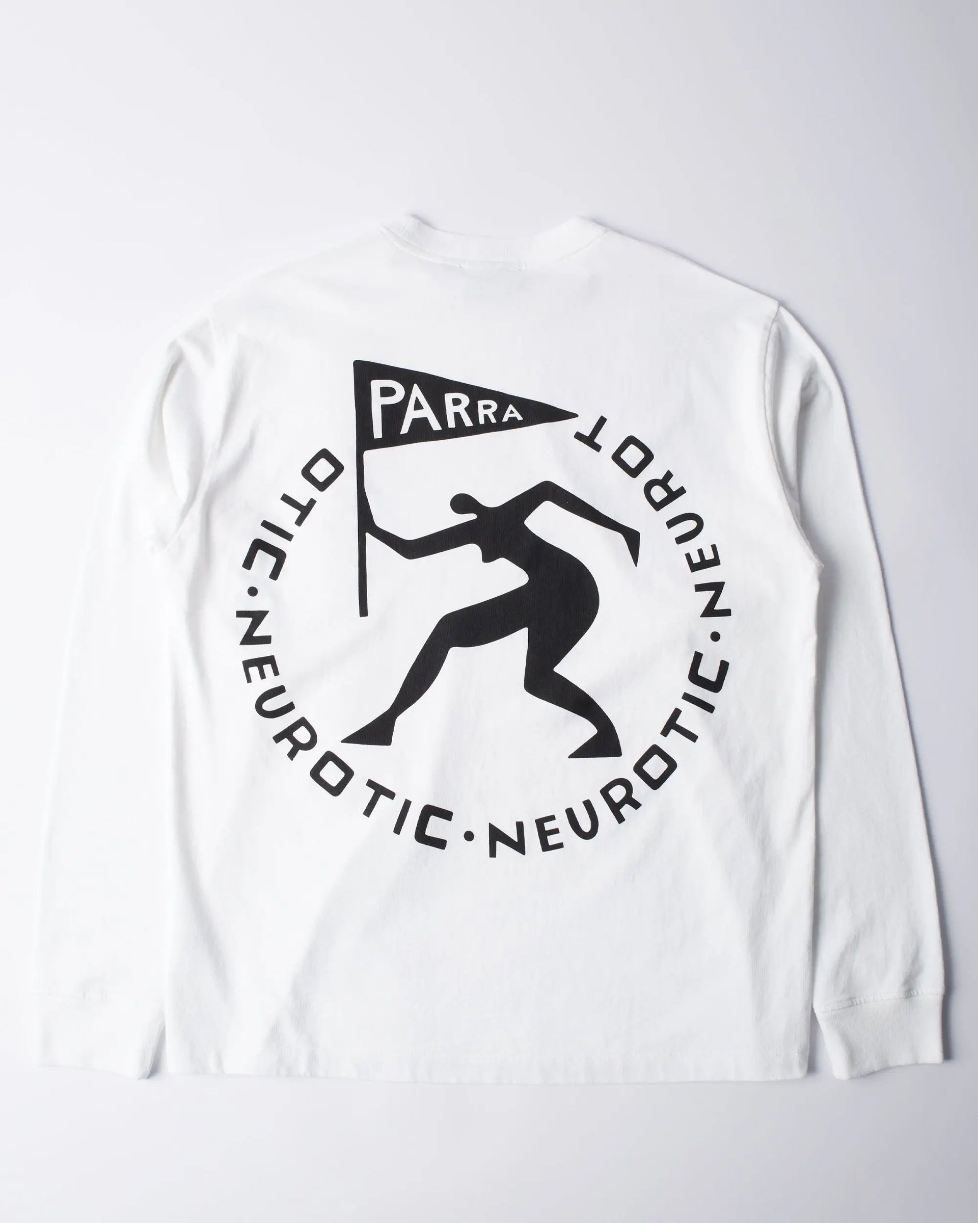 byParra Neurotic Flag Long Sleeve T-shirt (White) ByParra