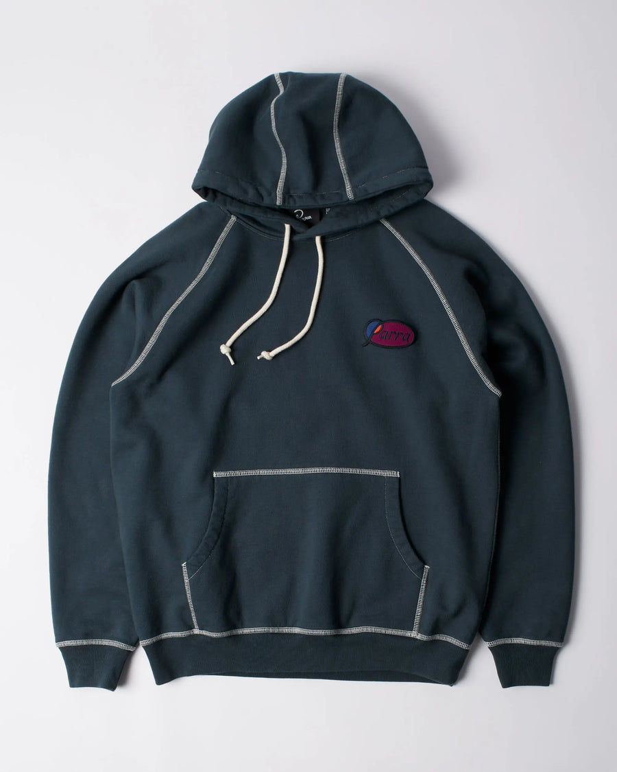 byParra Circled Script Logo Hooded Sweatshirt (Dark Blue) ByParra
