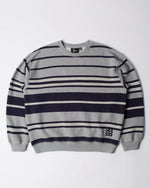 By Parra Sweatstriped crew neck sweatshirt (heather grey) By Parra