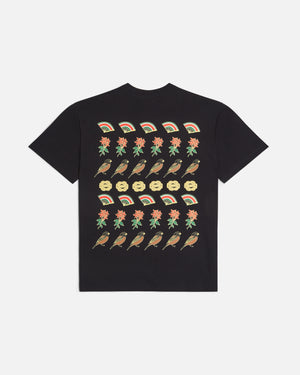 Black Patta Surinemoji T-Shirt with screen printed Surinemoji artwork