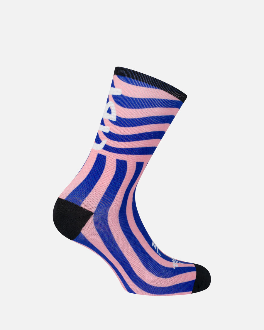 Patta x Rapha Graphic Socks (Flamingo Pink/Royal Blue/Black)