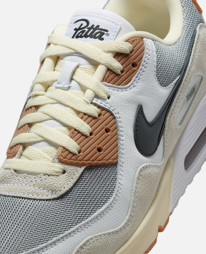 Patta x Nike Air Max 90 SP (Particle Grey/Black-Coconut Milk-White)