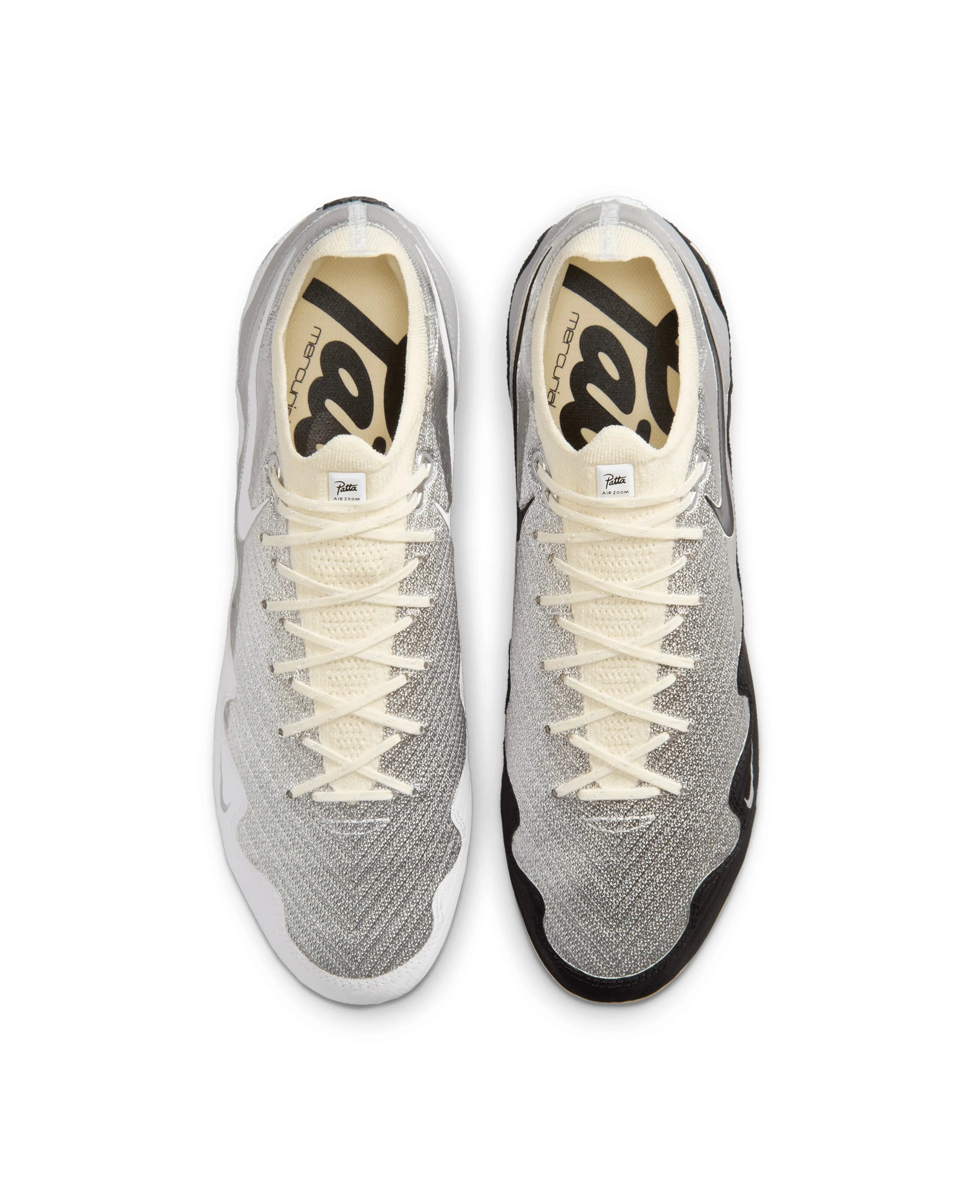 【新品未使用】NIKE ZM MERCURIALVAPOR16ELITEFG灰② Nike Zm Vapor 16 Elite Fg SE (Chrome/Black-White) - Patta