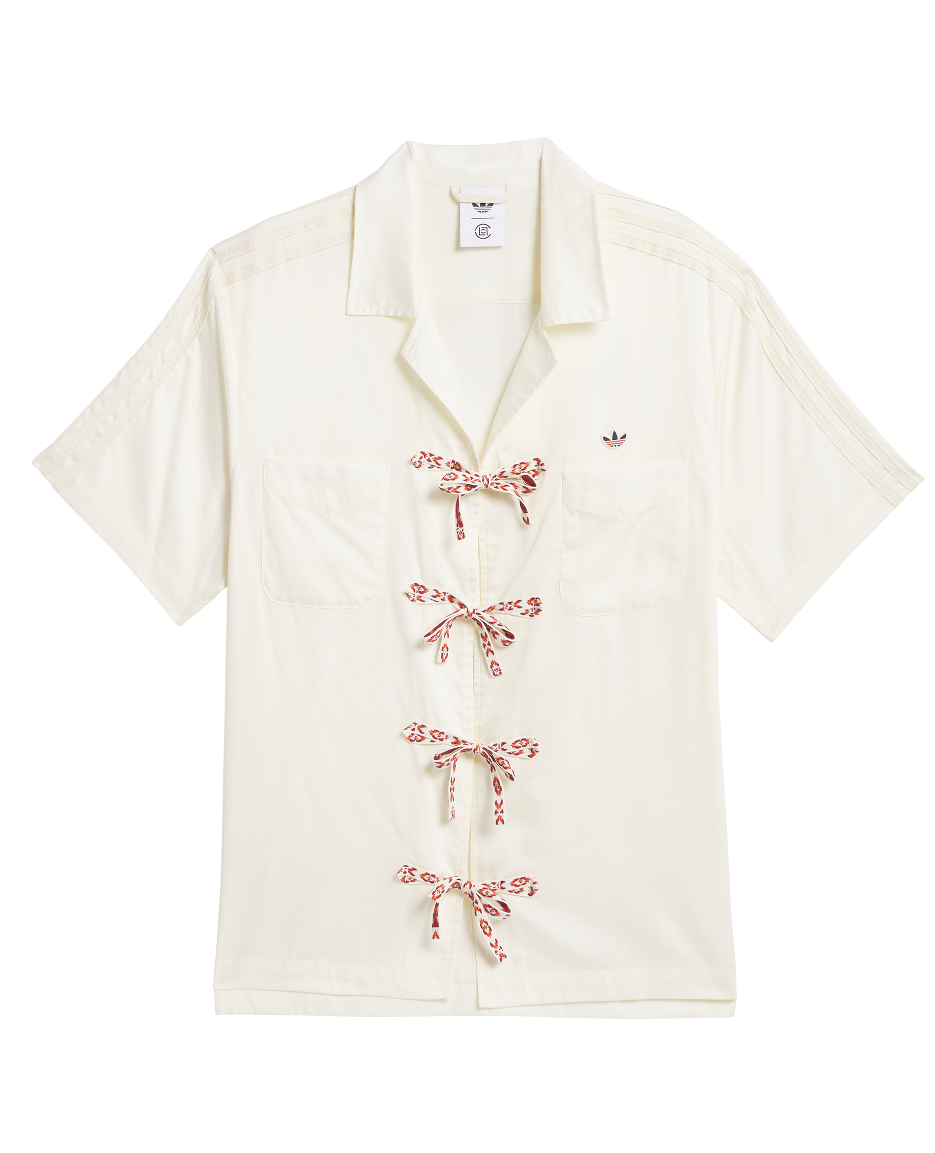 adidas Clot Bowling Shirt by Edison Chen 'Cream White'