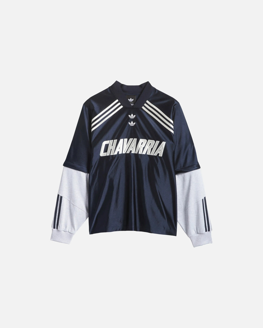 adidas Willy Chavarria Dazzle Long Sleeve Jersey  (Legend Ink/Light Grey Heather) adidas
