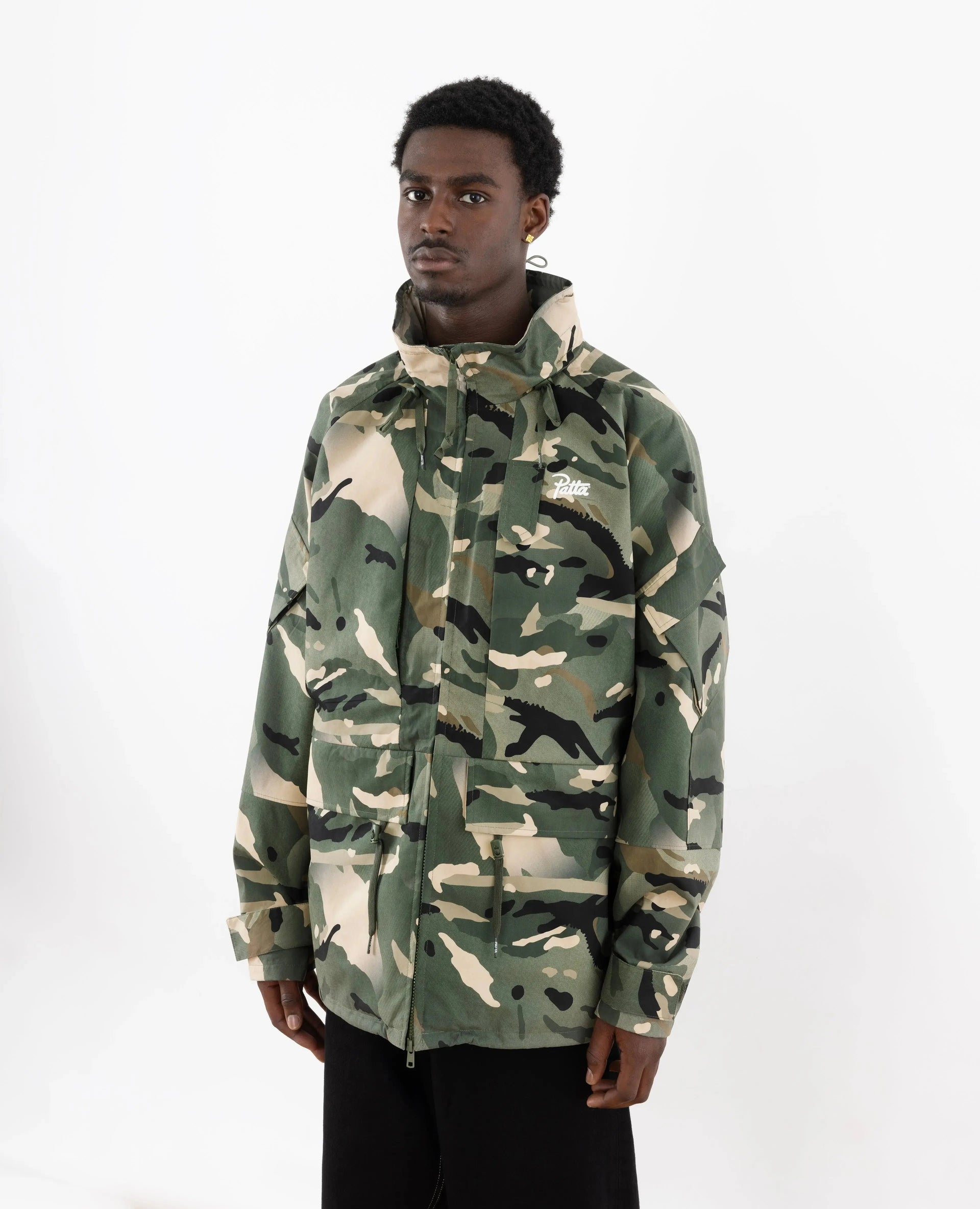 Patta Spray Camo Nylon Tactical Parka (Multi/Spray Camo) Patta