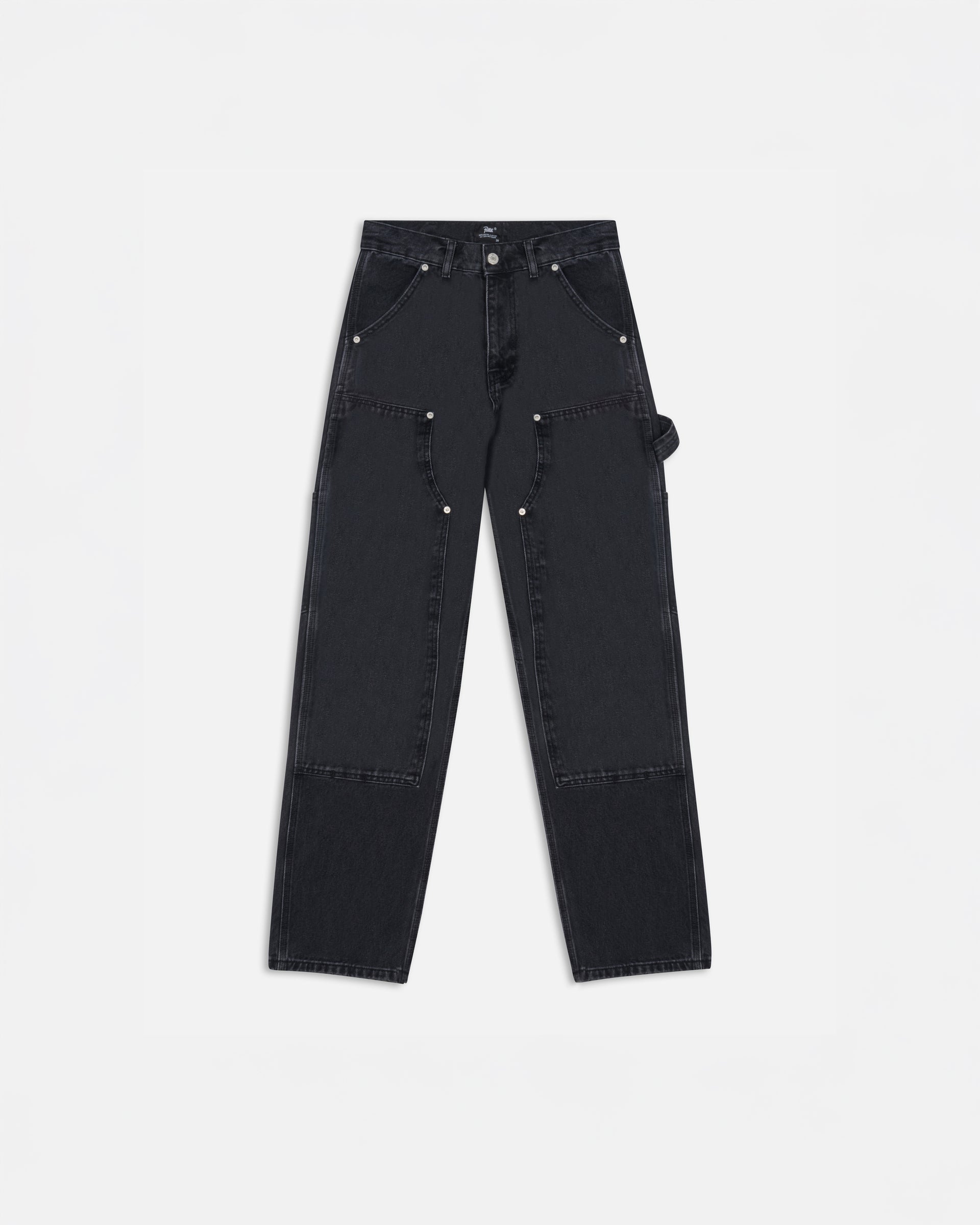 Patta Double Knee Denim Pants (Black Denim)