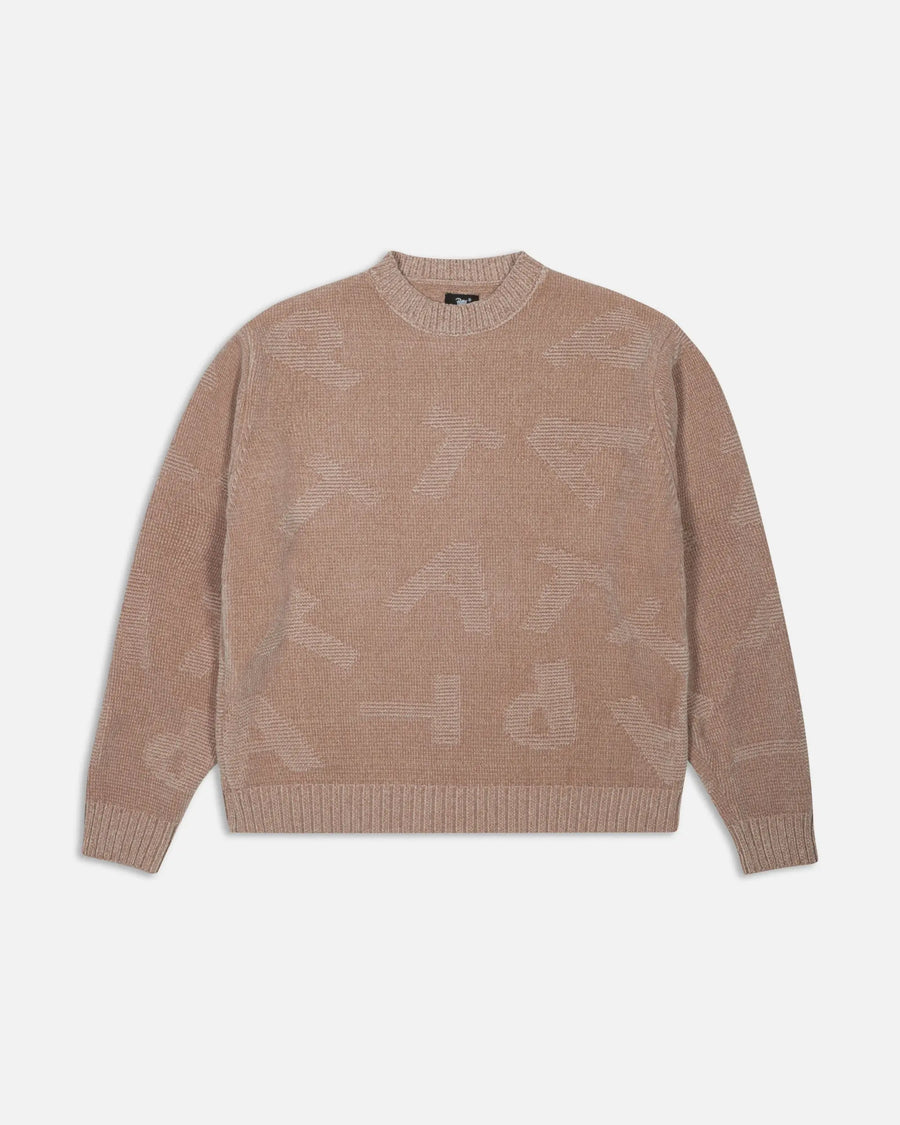 Patta Chenille Alphabet Knitted Sweater (Irish Cream) Patta