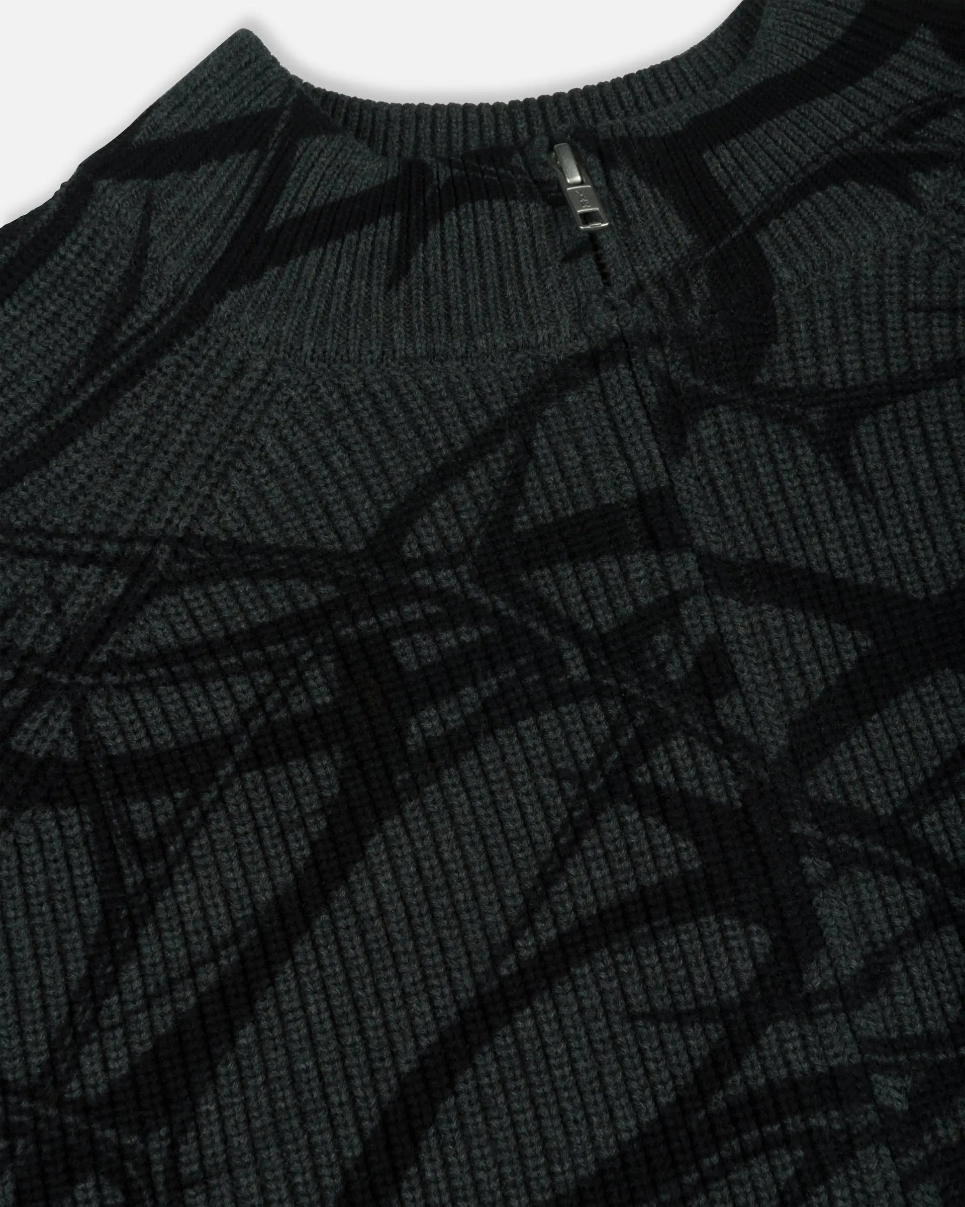 Patta Ribbed Knitted Cardigan (Grey Pinstripe) Patta