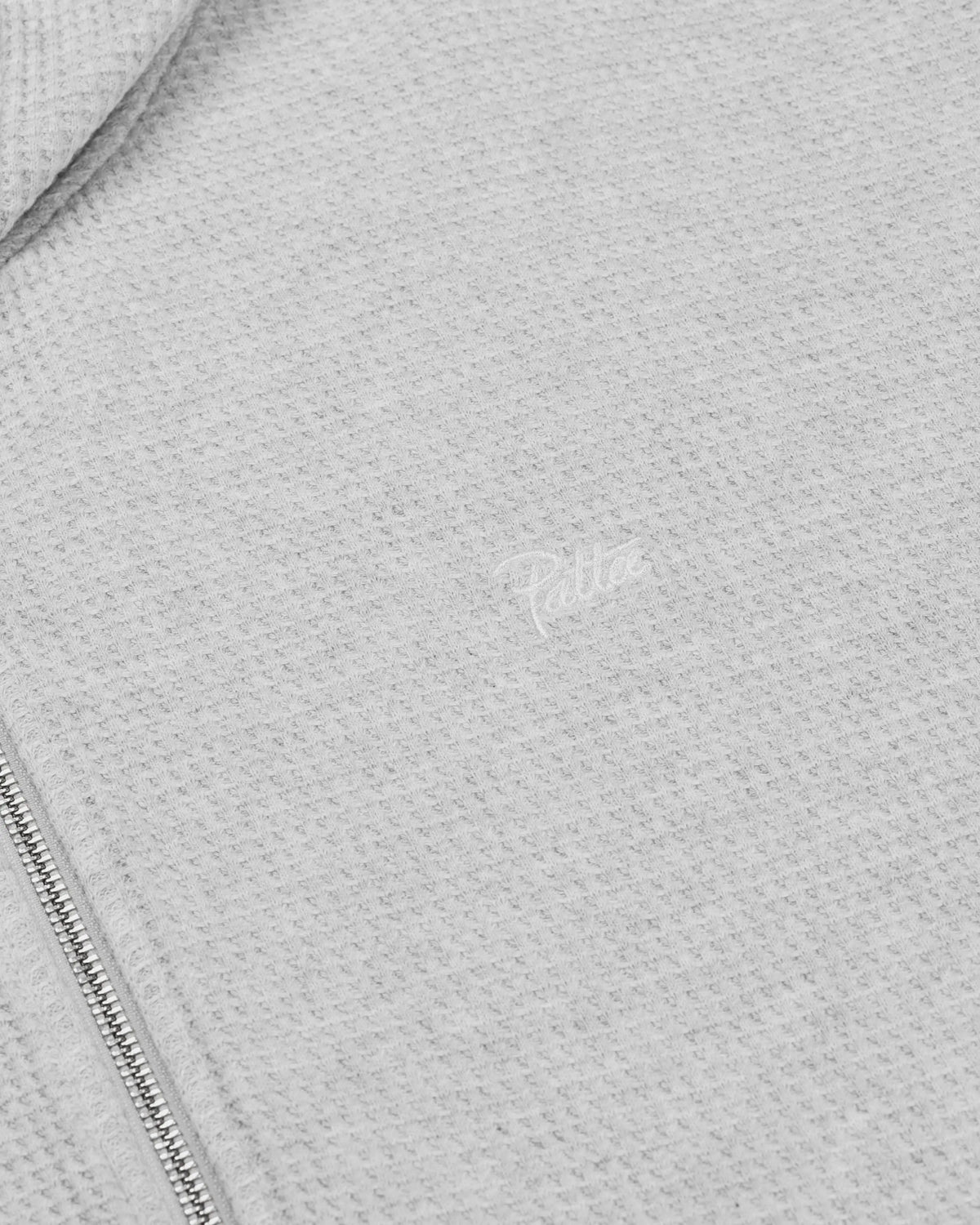 Patta Waffle Reversible Zip Up Hooded Sweater (Grey heather) Patta