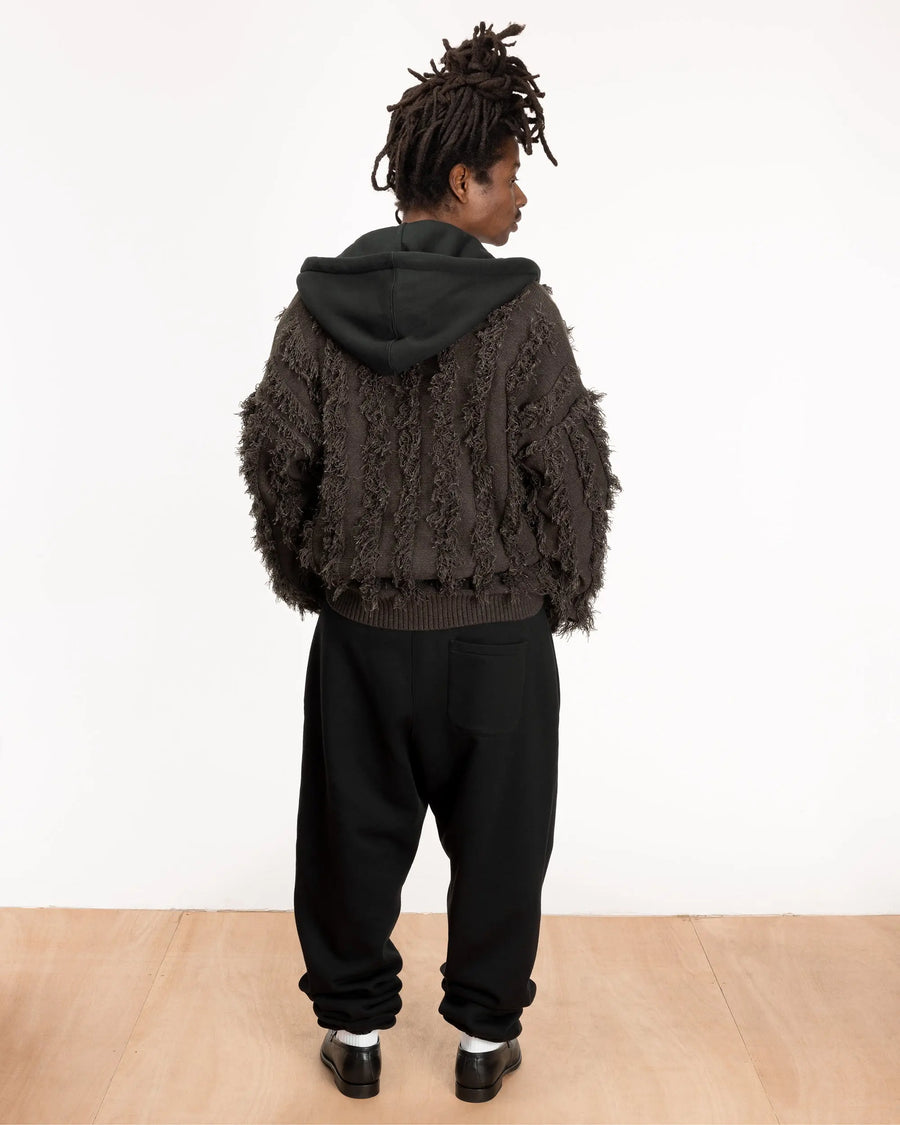 Patta Fringed Knitted Cardigan (Moonless Night) Patta