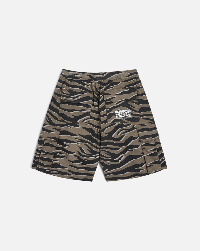 Patta Tiger Stripe Camo Cargo Ripstop Shorts (Multi) Patta
