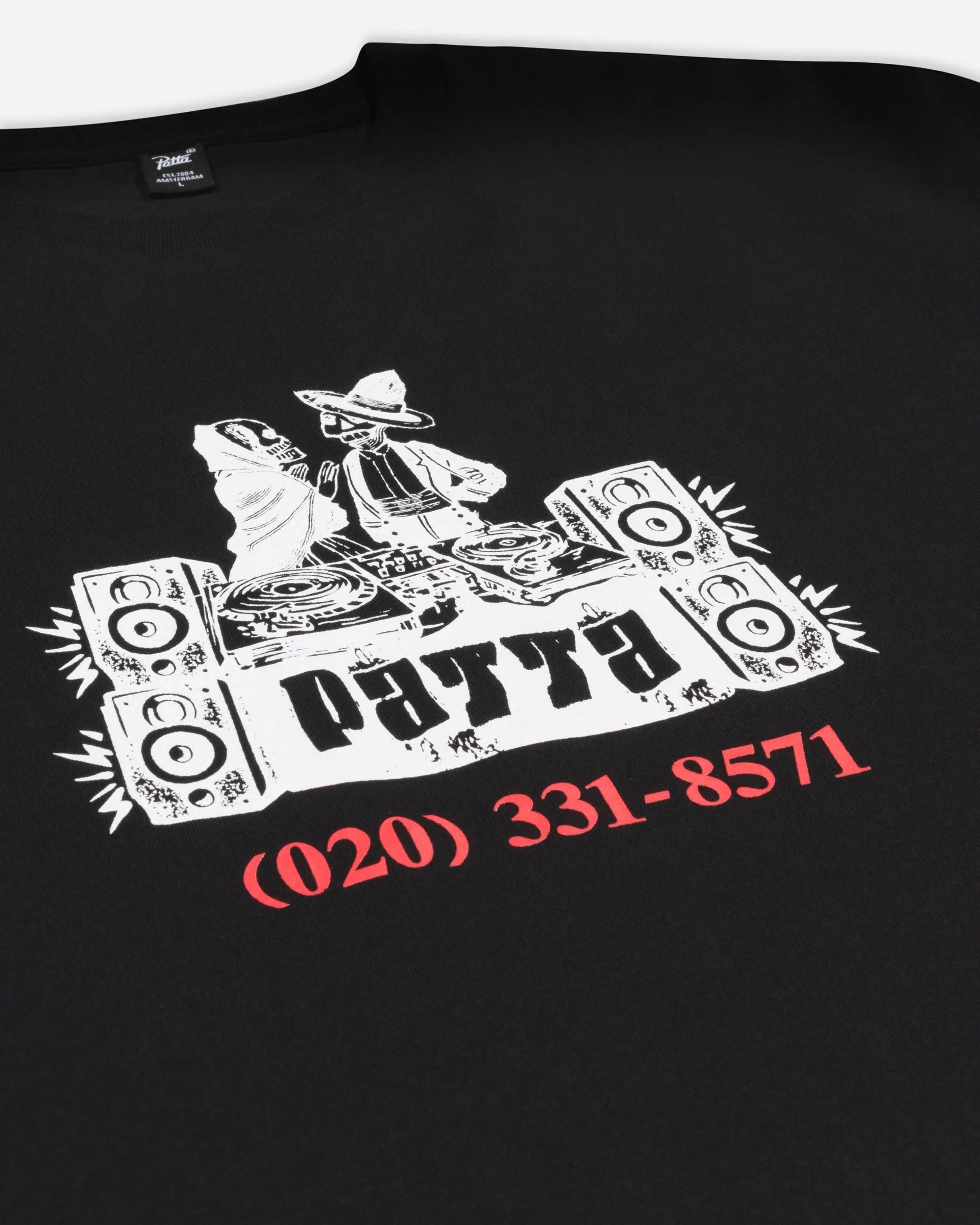 Patta DJ Skully T-Shirt (Black) Patta