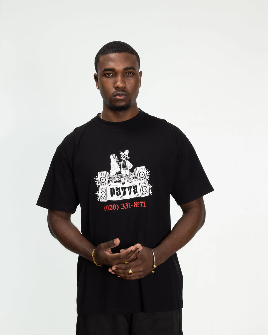 Patta DJ Skully T-Shirt (Black) Patta