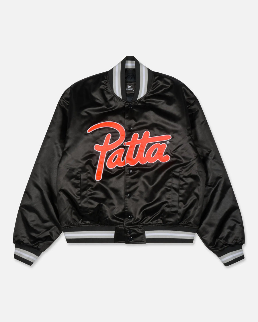 Patta Classic Satin Bomber Jacket (Black) Patta