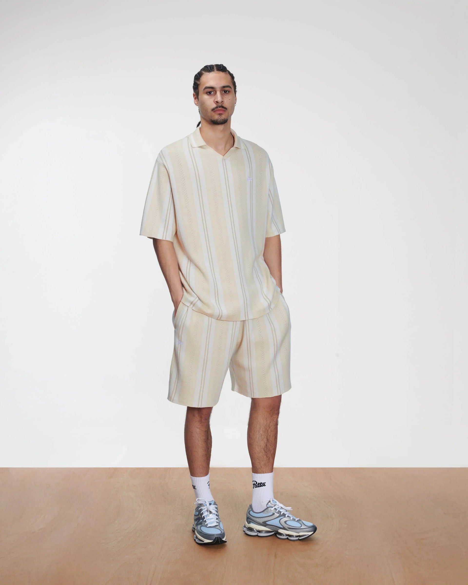Patta Knitted Football Shirt (Oatmeal) Patta