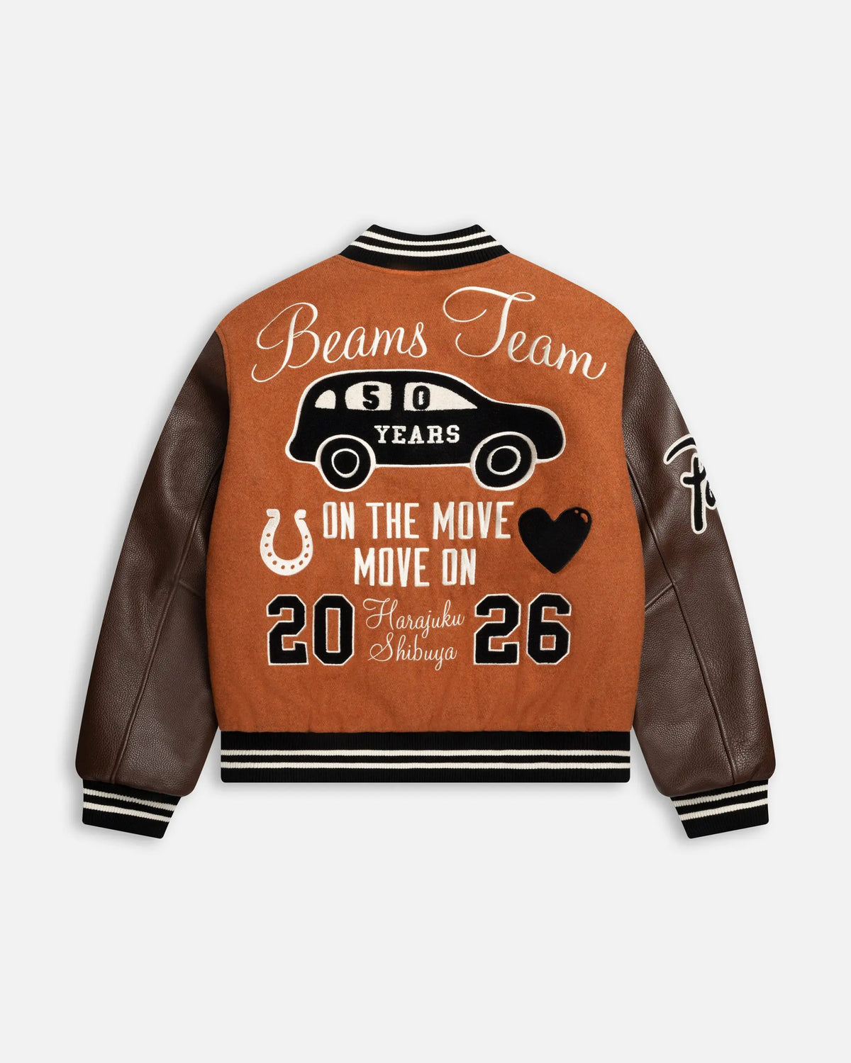 Patta x Beams 50th Anniversary Varsity Jacket (Potter's Clay) Patta