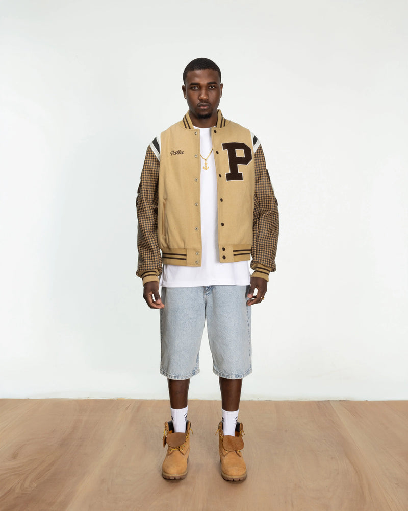 Patta Athletic P Houndstooth Varsity Jacket (Starfish) Patta