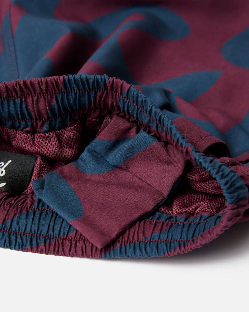 ByParra Splashed Swim Shorts (Burgundy) - Patta