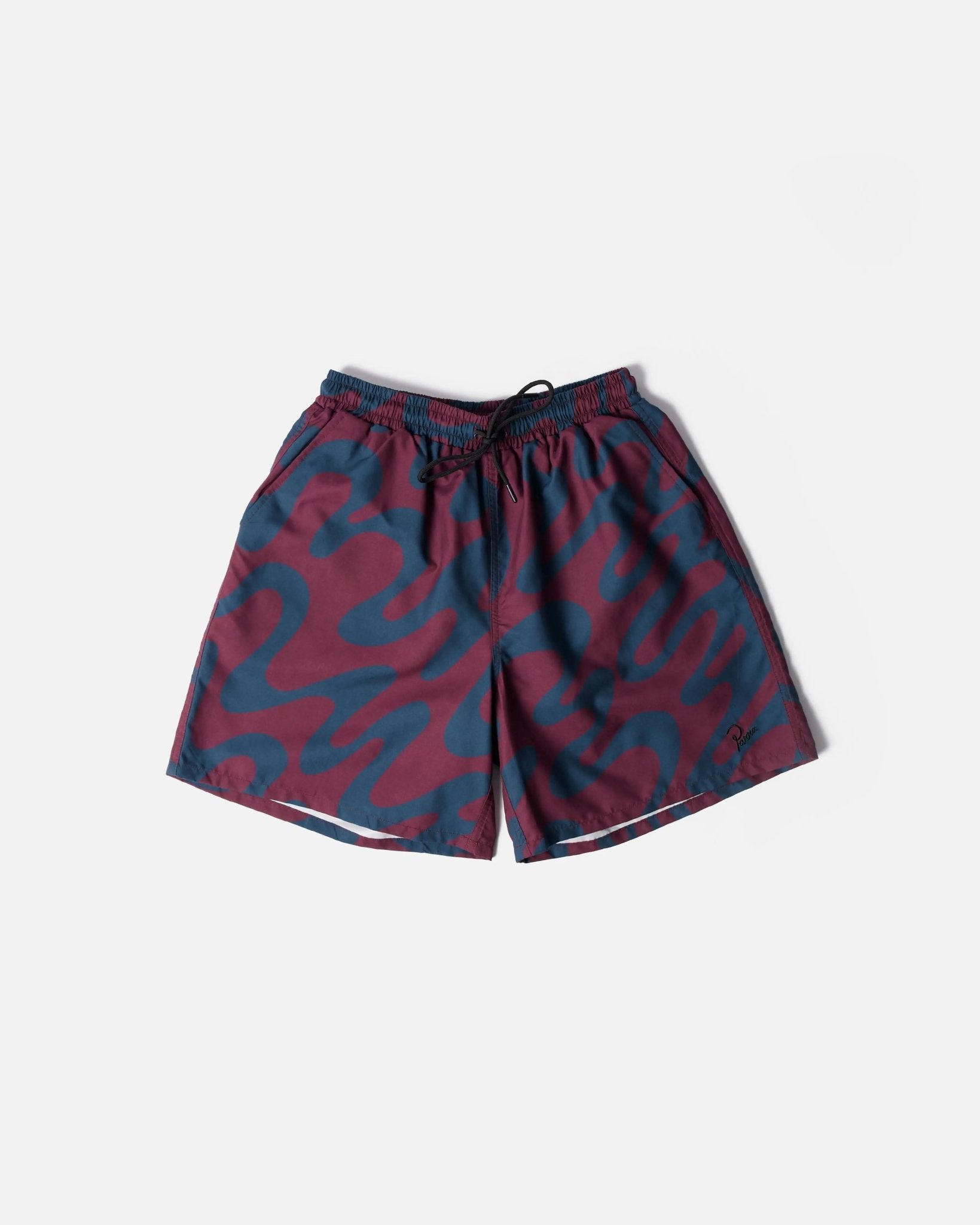 ByParra Splashed Swim Shorts (Burgundy) - Patta