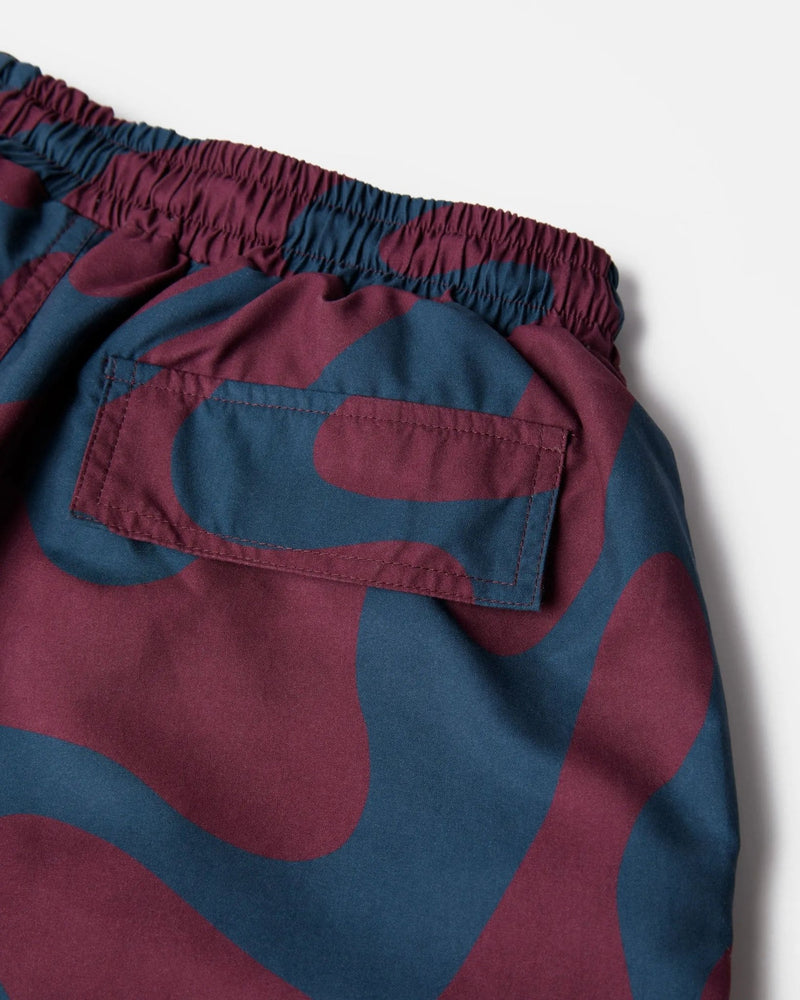 ByParra Splashed Swim Shorts (Burgundy) - Patta