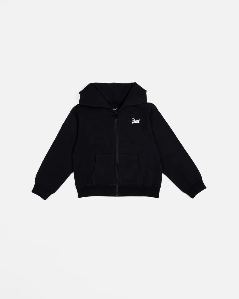 Patta Kids Zip - Up Hooded Sweater (Black) - Patta