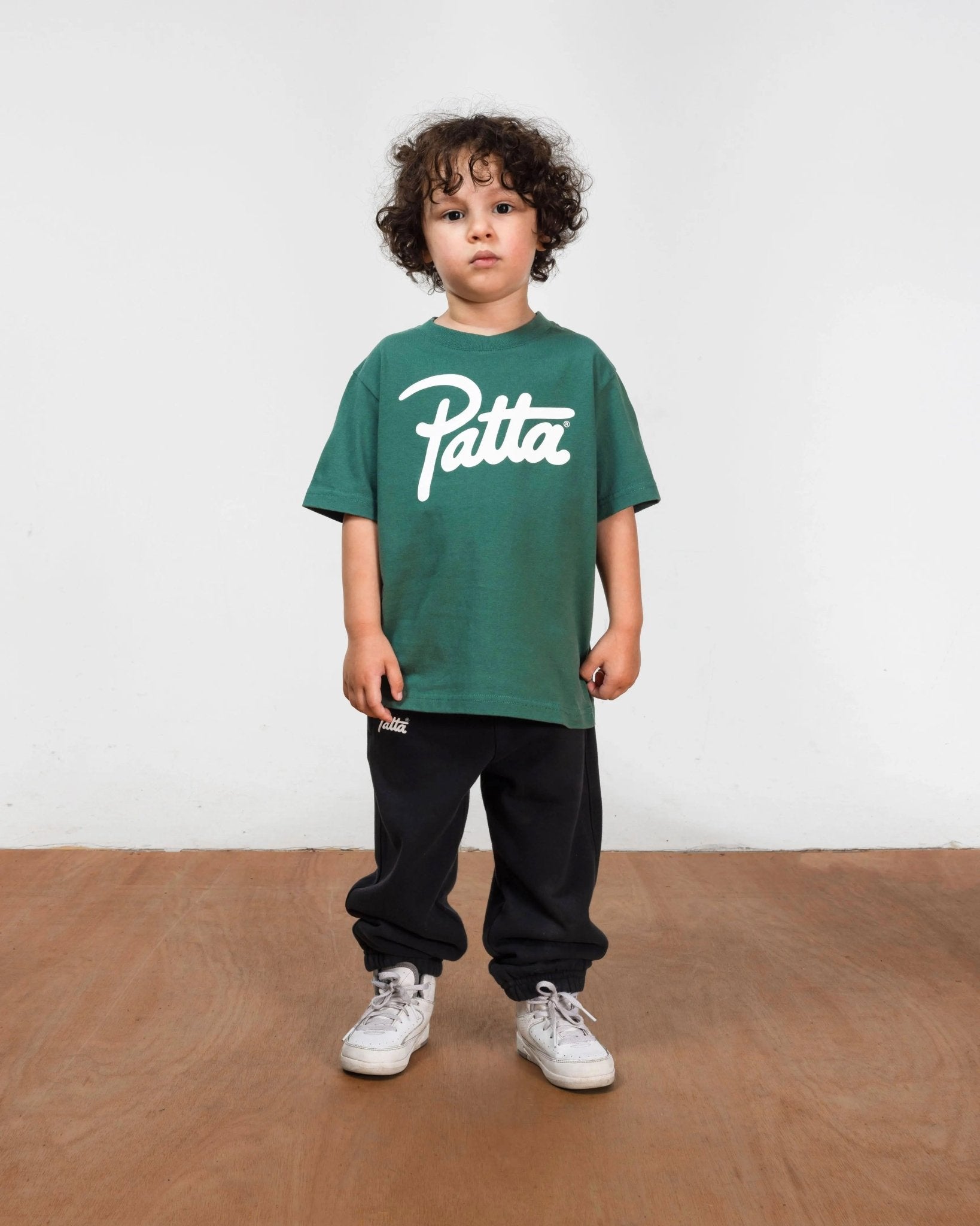 Patta Script Logo Kids T-Shirt (Bistro Green) - Patta